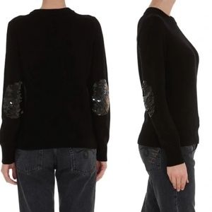 Tory Burch Sequin Detail Cashmere Sweater- NWT Black L